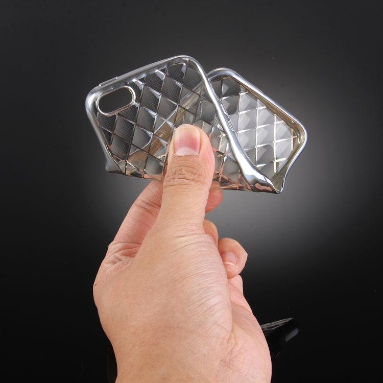For iPhone 5 & 5s & SE Argyles Texture Electroplating Soft TPU Protective Cover Case