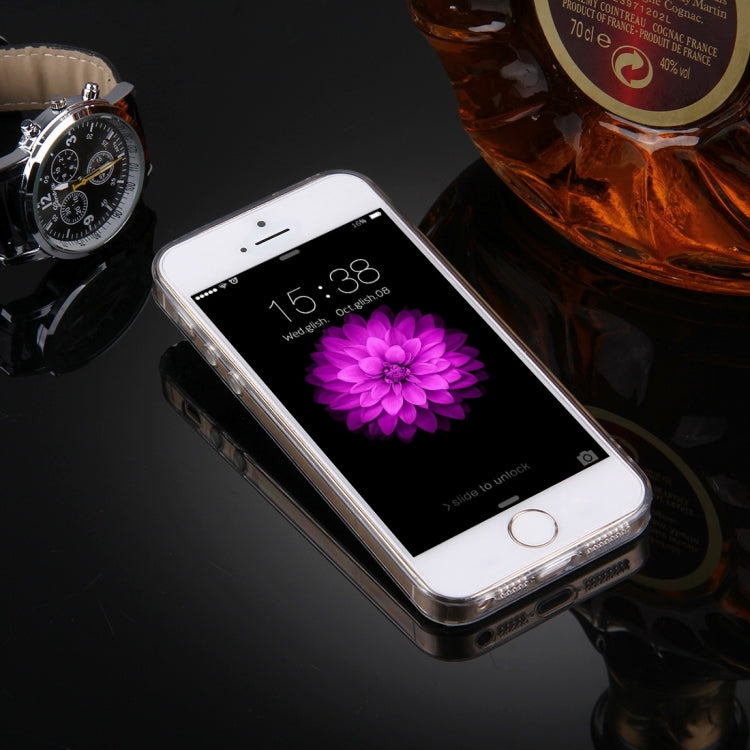 For iPhone 5 & 5s & SE Diamond Encrusted Electroplating Mirror Protective Cover Case with Hidden Ring Holder