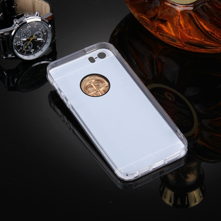 For iPhone 5 & 5s & SE Diamond Encrusted Electroplating Mirror Protective Cover Case with Hidden Ring Holder