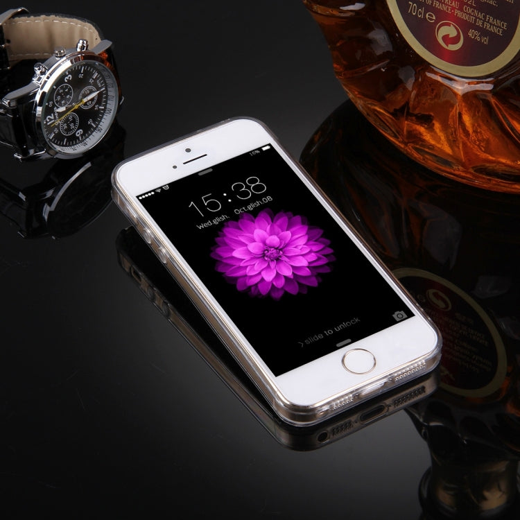 For iPhone 5 & 5s & SE Diamond Encrusted Electroplating Mirror Protective Cover Case with Hidden Ring Holder