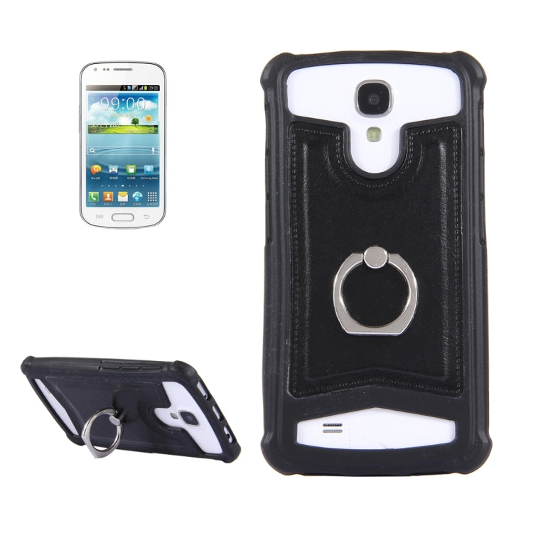 4.0-4.2 inch Universal Crazy Horse Texture PU Leather + Silicone Protective Case with Holder for Sony, Lenovo, huawei, Nokia, Elephone, Vkworld, Leagoo, IPRO and other Smartphones, Size: 13.6x7.3x1cm