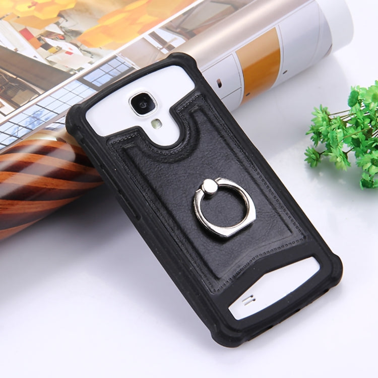 4.0-4.2 inch Universal Crazy Horse Texture PU Leather + Silicone Protective Case with Holder for Sony, Lenovo, huawei, Nokia, Elephone, Vkworld, Leagoo, IPRO and other Smartphones, Size: 13.6x7.3x1cm