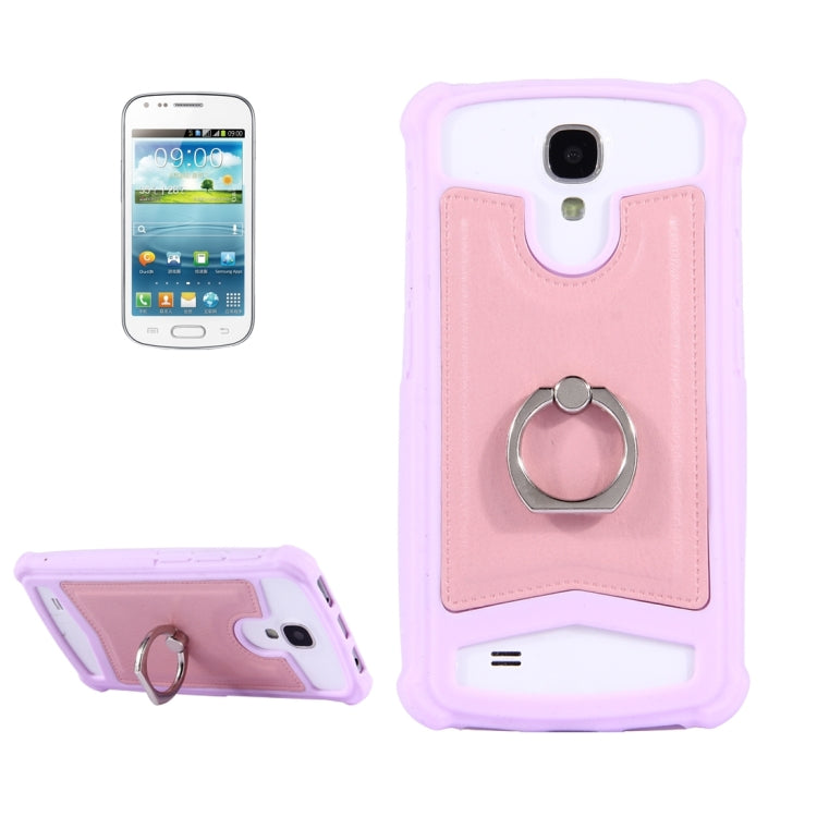 4.0-4.2 inch Universal Crazy Horse Texture PU Leather + Silicone Protective Case with Holder for Sony, Lenovo, huawei, Nokia, Elephone, Vkworld, Leagoo, IPRO and other Smartphones, Size: 13.6x7.3x1cm