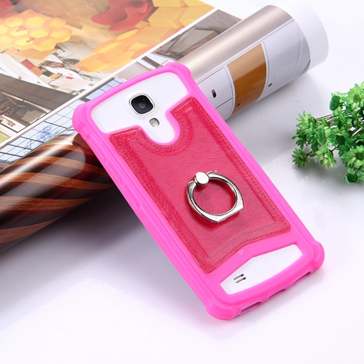 4.0-4.2 inch Universal Crazy Horse Texture PU Leather + Silicone Protective Case with Holder for Sony, Lenovo, huawei, Nokia, Elephone, Vkworld, Leagoo, IPRO and other Smartphones, Size: 13.6x7.3x1cm