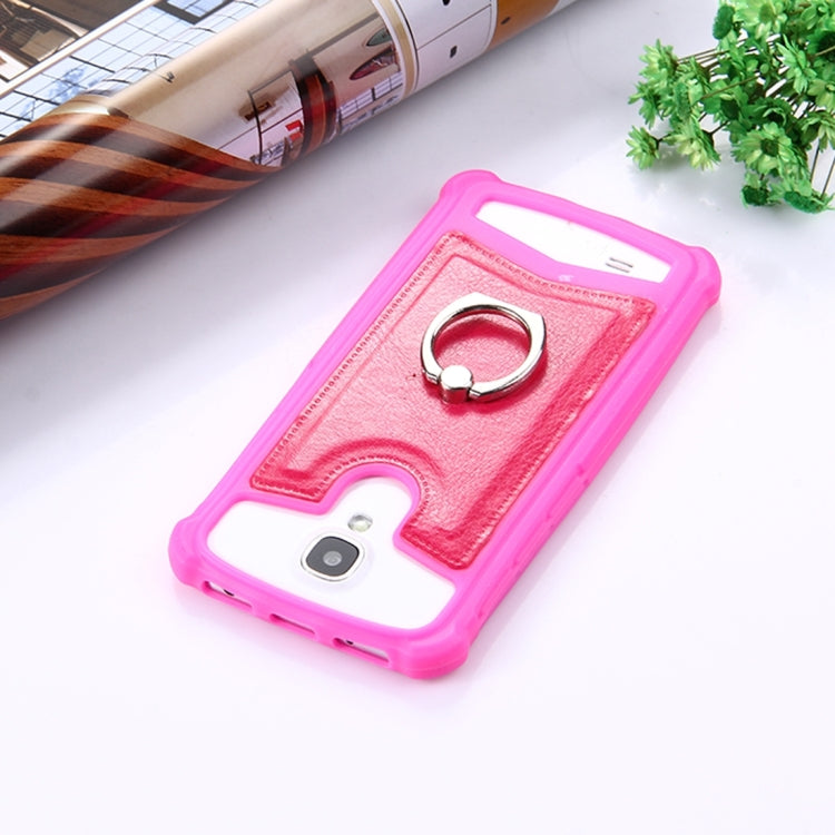 4.0-4.2 inch Universal Crazy Horse Texture PU Leather + Silicone Protective Case with Holder for Sony, Lenovo, huawei, Nokia, Elephone, Vkworld, Leagoo, IPRO and other Smartphones, Size: 13.6x7.3x1cm