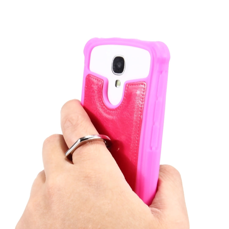 4.0-4.2 inch Universal Crazy Horse Texture PU Leather + Silicone Protective Case with Holder for Sony, Lenovo, huawei, Nokia, Elephone, Vkworld, Leagoo, IPRO and other Smartphones, Size: 13.6x7.3x1cm