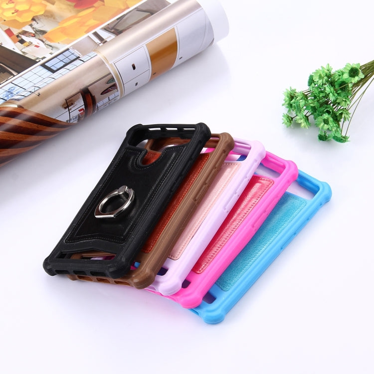 4.0-4.2 inch Universal Crazy Horse Texture PU Leather + Silicone Protective Case with Holder for Sony, Lenovo, huawei, Nokia, Elephone, Vkworld, Leagoo, IPRO and other Smartphones, Size: 13.6x7.3x1cm