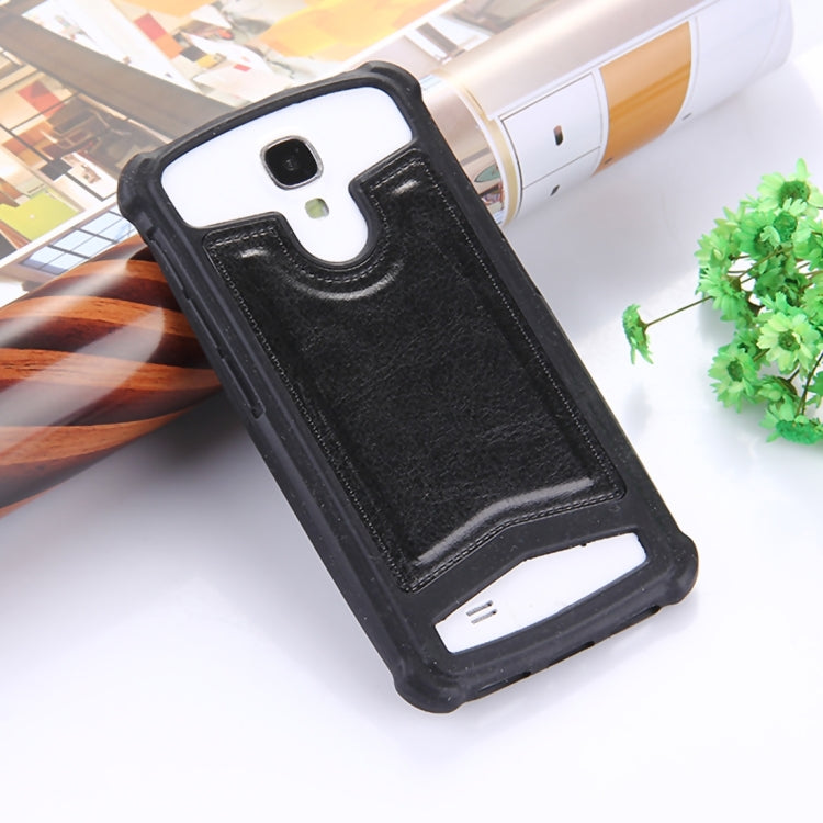 4.0-4.2 inch Universal Crazy Horse Texture PU Leather + Silicone Protective Case for Sony, Lenovo, huawei, Nokia, Elephone, Vkworld, Leagoo, IPRO and other Smartphones, Size: 13.6x7.3x1cm