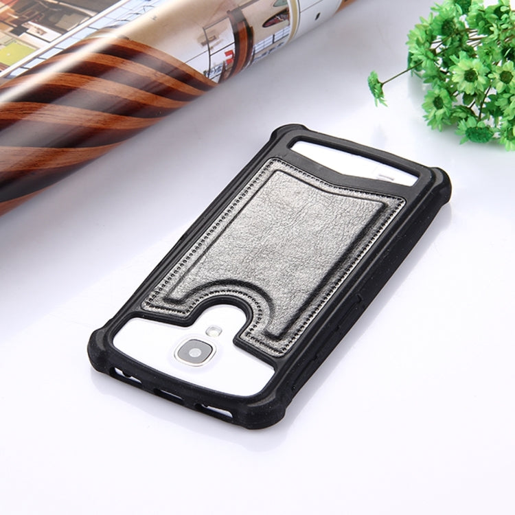 4.0-4.2 inch Universal Crazy Horse Texture PU Leather + Silicone Protective Case for Sony, Lenovo, huawei, Nokia, Elephone, Vkworld, Leagoo, IPRO and other Smartphones, Size: 13.6x7.3x1cm