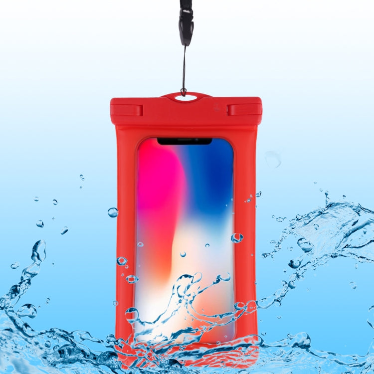 PVC Transparent Airbag Universal Waterproof Bag with Lanyard for Smart Phones below 5.5 inch
