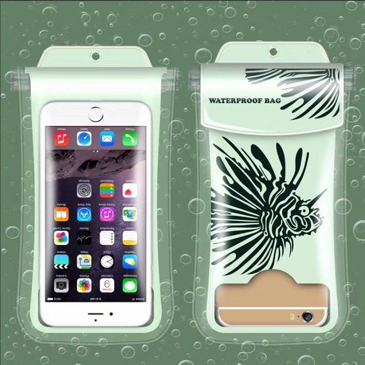 Squirrel Pattern PVC Transparent Universal Luminous Waterproof Bag with Lanyard for Smart Phones below 5.8 inch