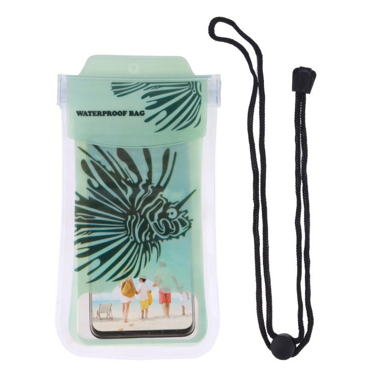 Squirrel Pattern PVC Transparent Universal Luminous Waterproof Bag with Lanyard for Smart Phones below 5.8 inch