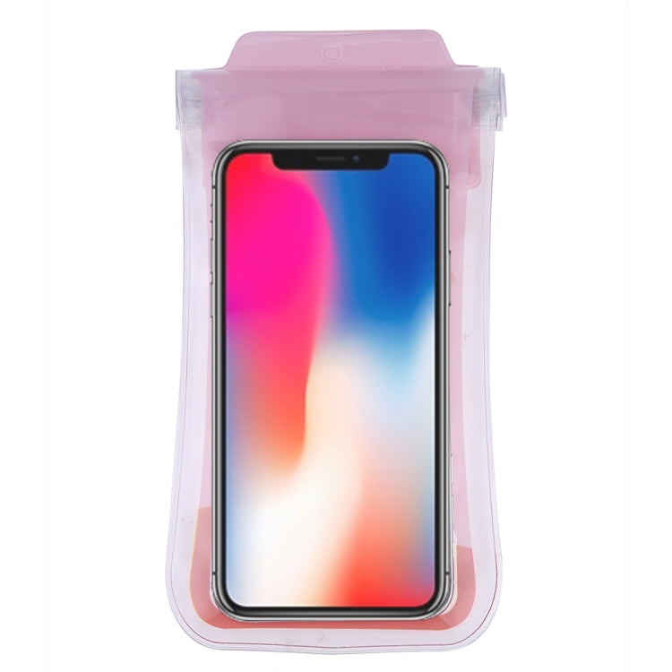 Dancing Seaweed Pattern PVC Transparent Universal Luminous Waterproof Bag with Lanyard for Smart Phones below 5.8 inch