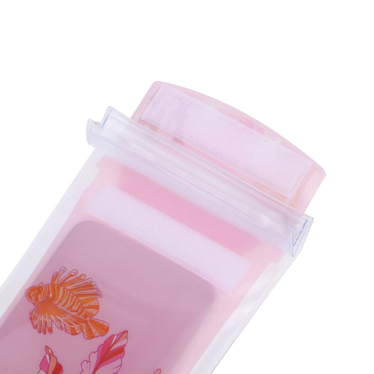 Dancing Seaweed Pattern PVC Transparent Universal Luminous Waterproof Bag with Lanyard for Smart Phones below 5.8 inch