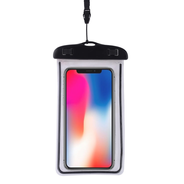 PVC Transparent Universal Luminous Waterproof Bag with Lanyard for Smart Phones below 6.0 inch