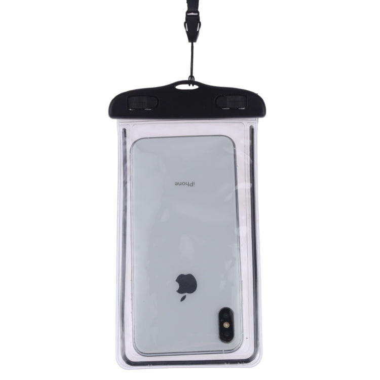 PVC Transparent Universal Luminous Waterproof Bag with Lanyard for Smart Phones below 6.0 inch