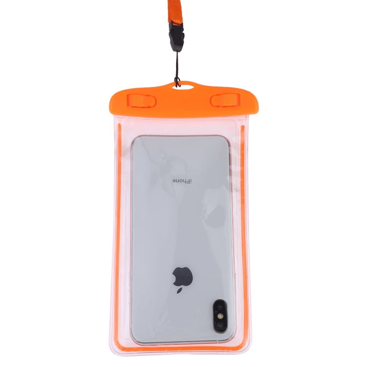 PVC Transparent Universal Luminous Waterproof Bag with Lanyard for Smart Phones below 6.0 inch