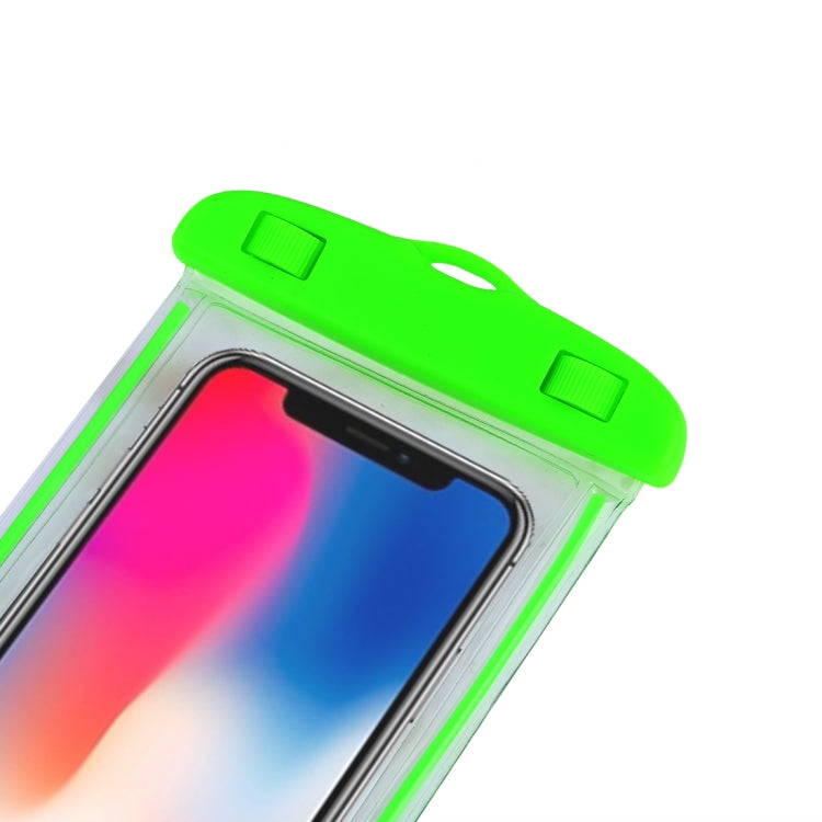 PVC Transparent Universal Luminous Waterproof Bag with Lanyard for Smart Phones below 6.0 inch