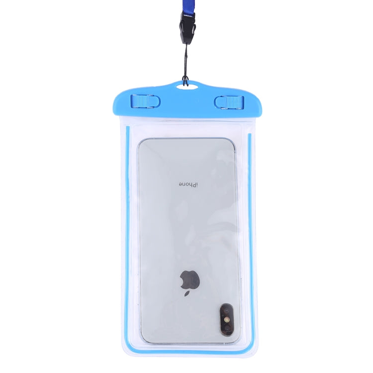 PVC Transparent Universal Luminous Waterproof Bag with Lanyard for Smart Phones below 6.0 inch