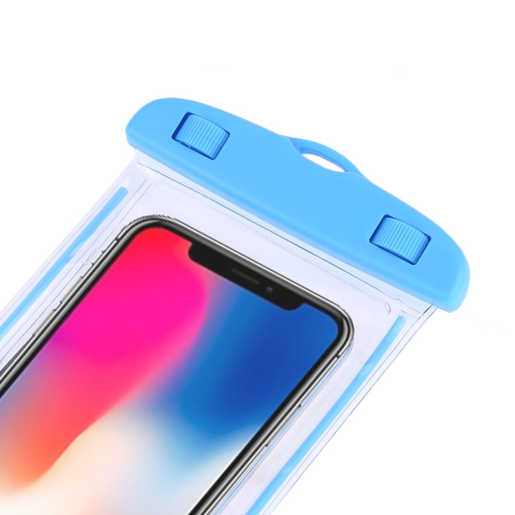 PVC Transparent Universal Luminous Waterproof Bag with Lanyard for Smart Phones below 6.0 inch