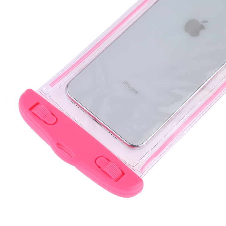 PVC Transparent Universal Luminous Waterproof Bag with Lanyard for Smart Phones below 6.0 inch