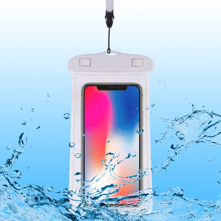 PVC Transparent Universal Luminous Waterproof Bag with Lanyard for Smart Phones below 6.0 inch