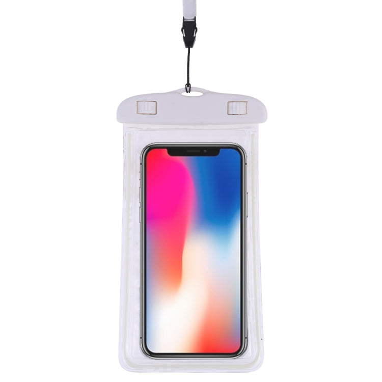 PVC Transparent Universal Luminous Waterproof Bag with Lanyard for Smart Phones below 6.0 inch