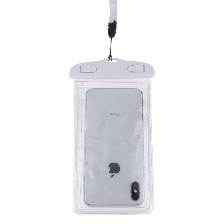 PVC Transparent Universal Luminous Waterproof Bag with Lanyard for Smart Phones below 6.0 inch