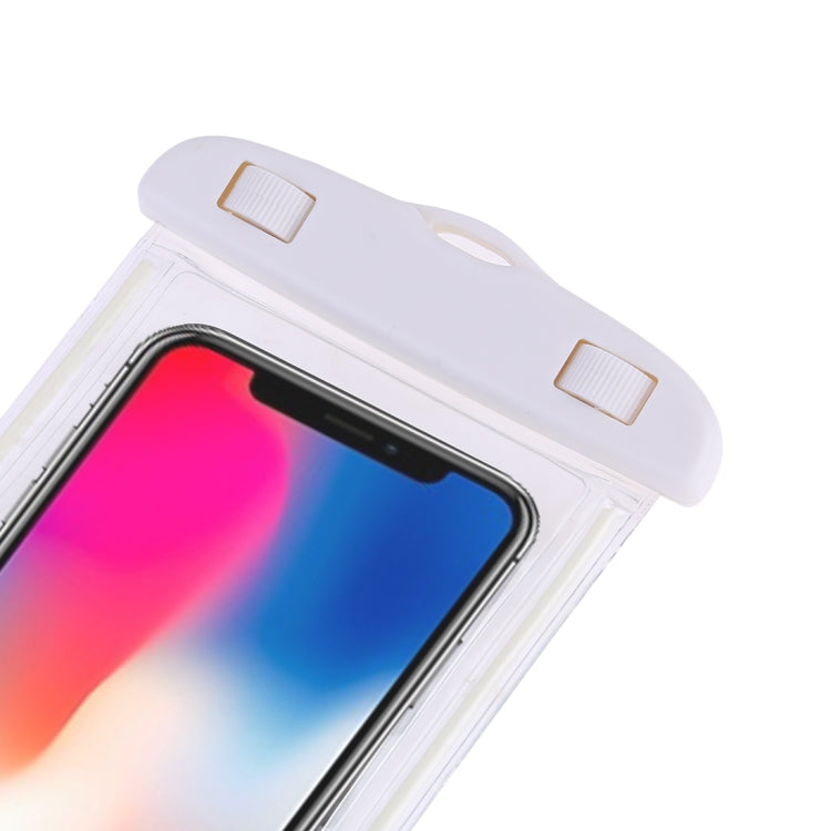 PVC Transparent Universal Luminous Waterproof Bag with Lanyard for Smart Phones below 6.0 inch