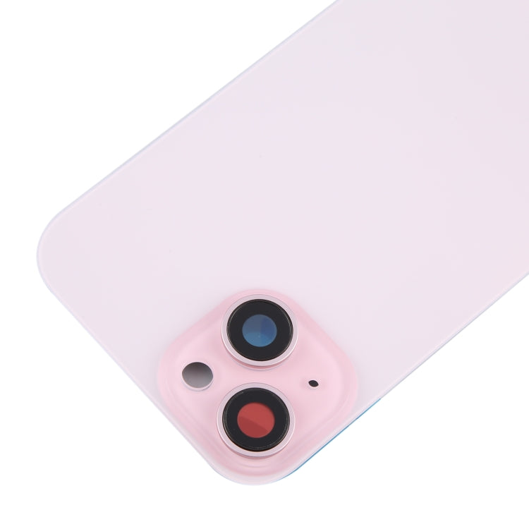 For iPhone 15 Battery Back Cover with Camera Lens Frame + MagSafe Magnet