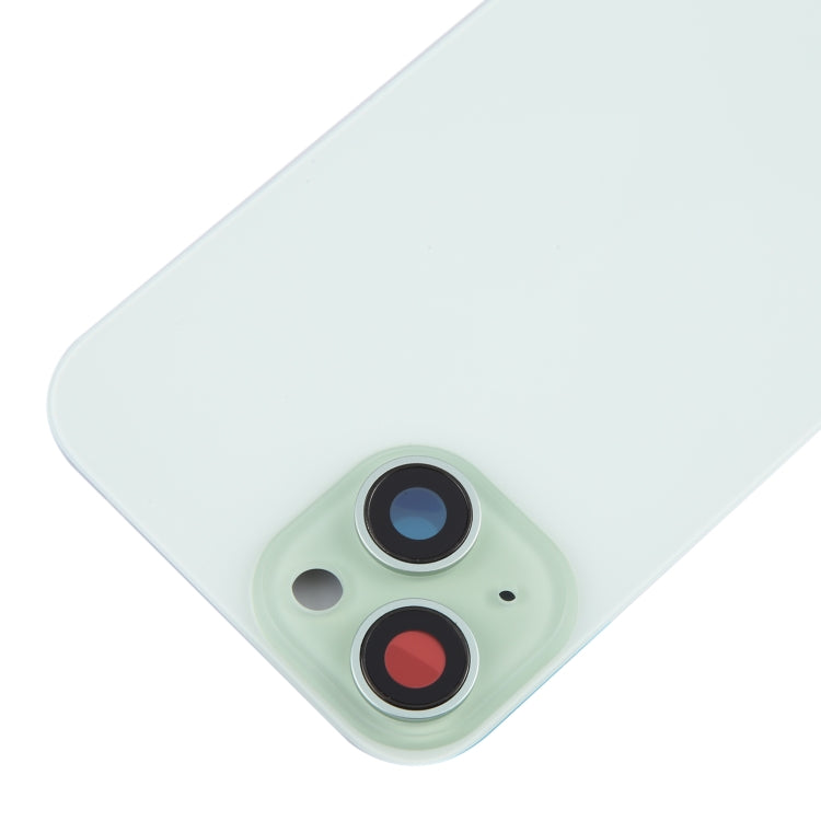 For iPhone 15 Battery Back Cover with Camera Lens Frame + MagSafe Magnet