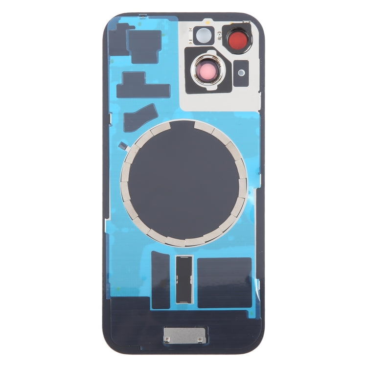 For iPhone 15 Battery Back Cover with Camera Lens Frame + MagSafe Magnet