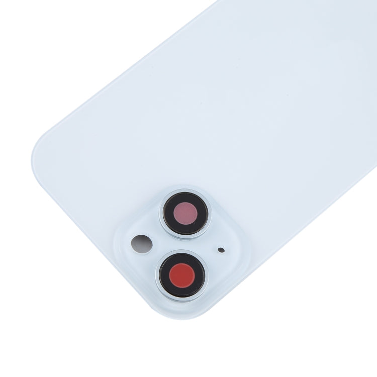 For iPhone 15 Battery Back Cover with Camera Lens Frame + MagSafe Magnet