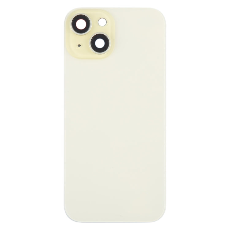 For iPhone 15 Battery Back Cover with Camera Lens Frame + MagSafe Magnet