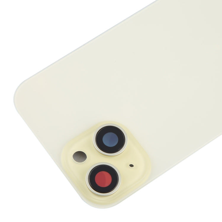 For iPhone 15 Battery Back Cover with Camera Lens Frame + MagSafe Magnet