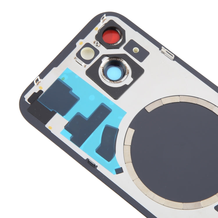 For iPhone 15 Battery Back Cover with Camera Lens Frame + MagSafe Magnet
