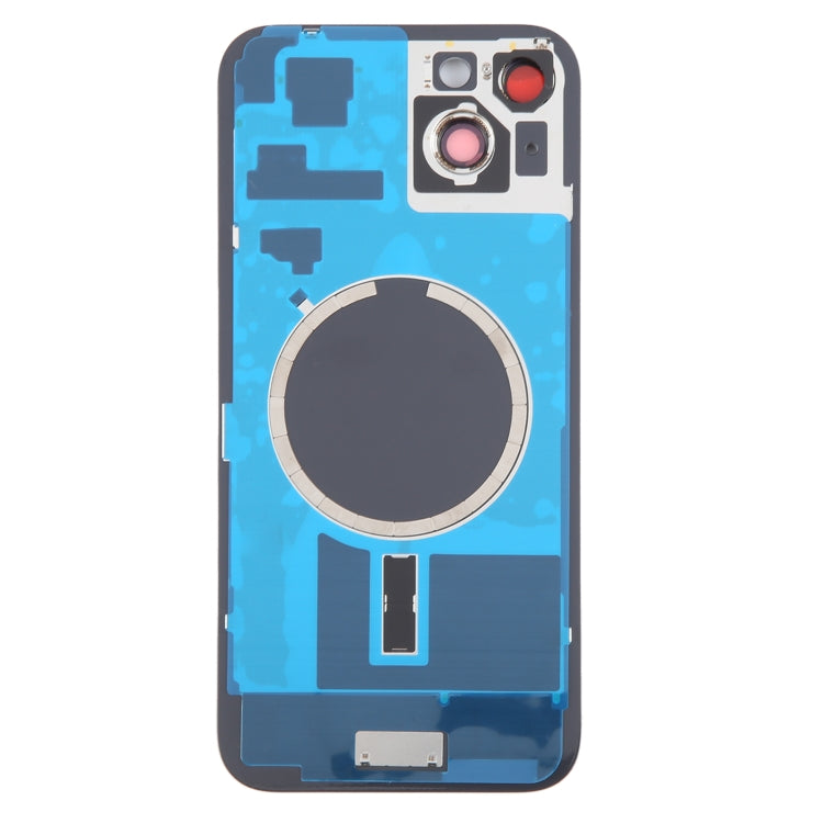 For iPhone 15 Plus Battery Back Cover with Camera Lens Frame + MagSafe Magnet