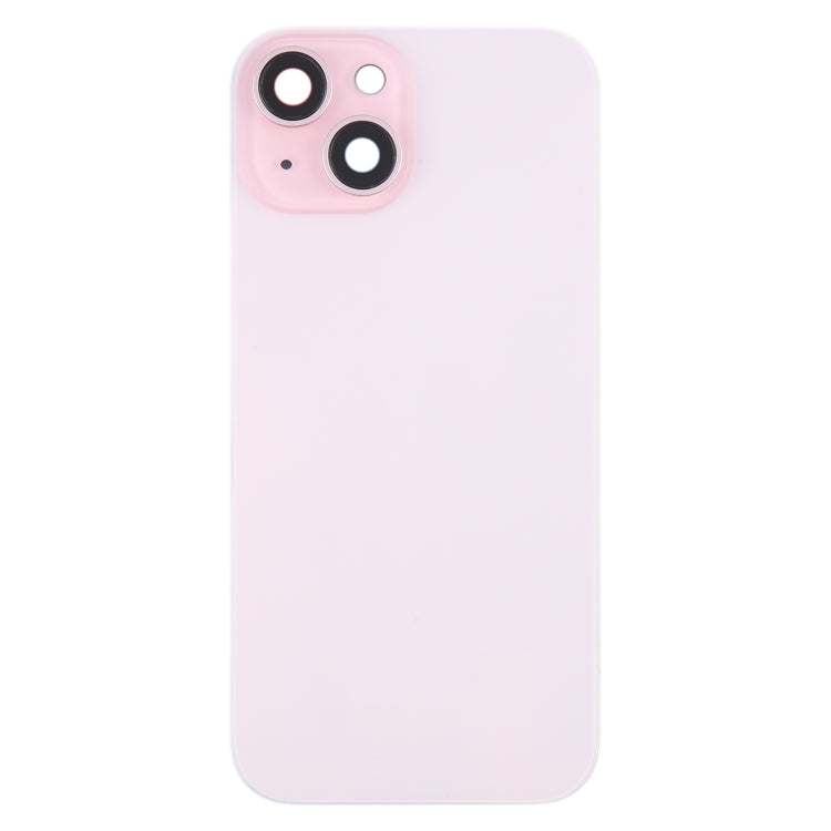For iPhone 15 Plus Battery Back Cover with Camera Lens Frame + MagSafe Magnet