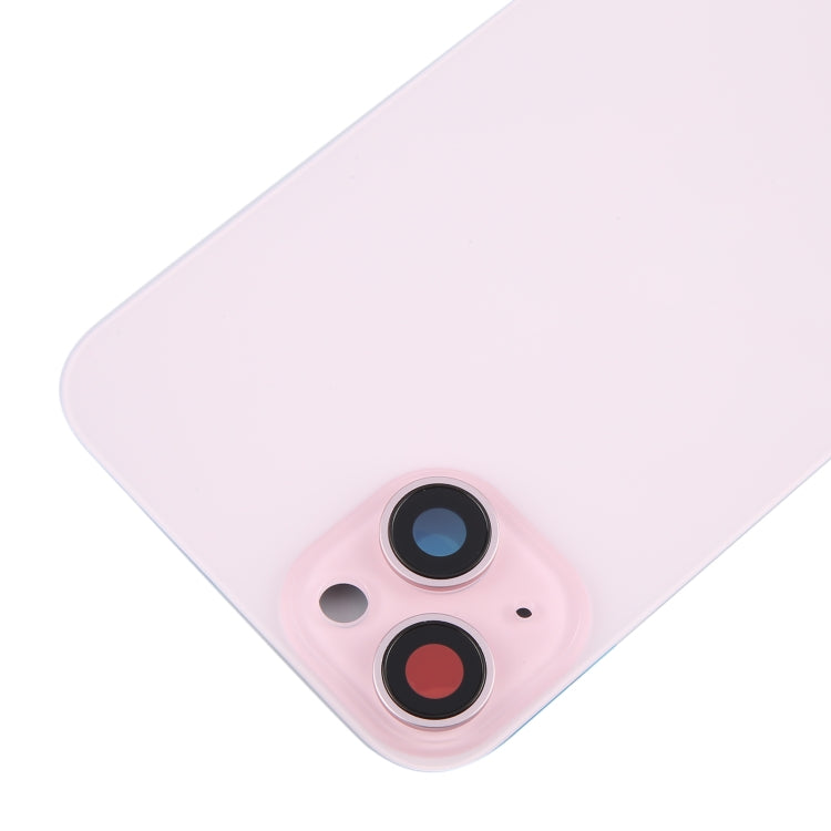 For iPhone 15 Plus Battery Back Cover with Camera Lens Frame + MagSafe Magnet