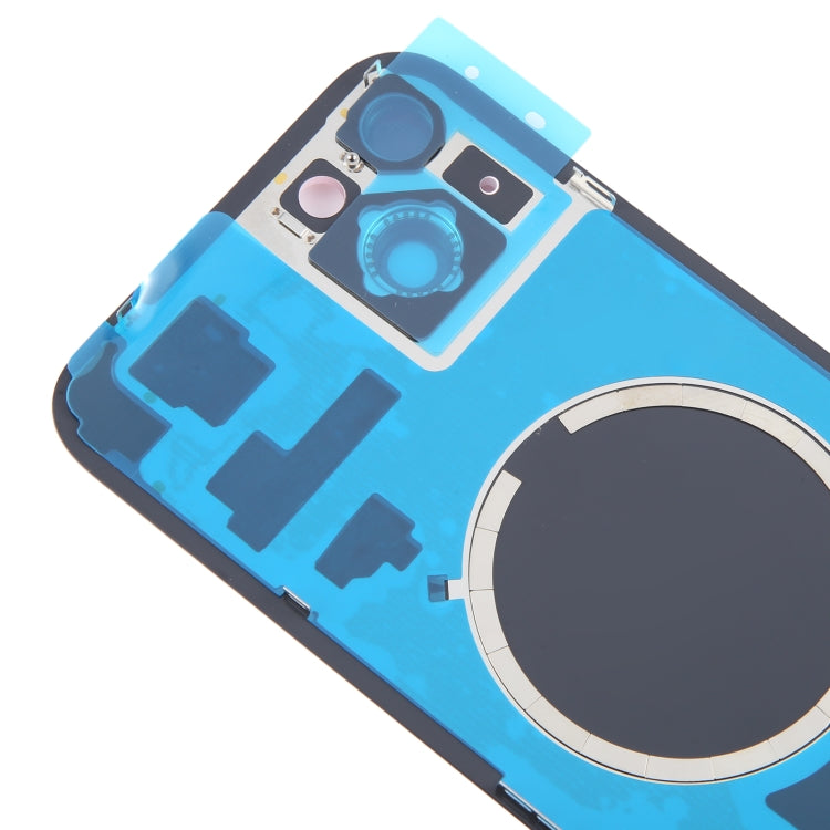For iPhone 15 Plus Battery Back Cover with Camera Lens Frame + MagSafe Magnet