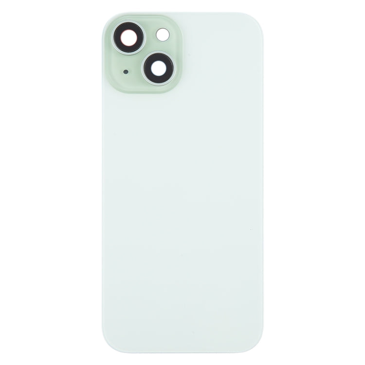 For iPhone 15 Plus Battery Back Cover with Camera Lens Frame + MagSafe Magnet