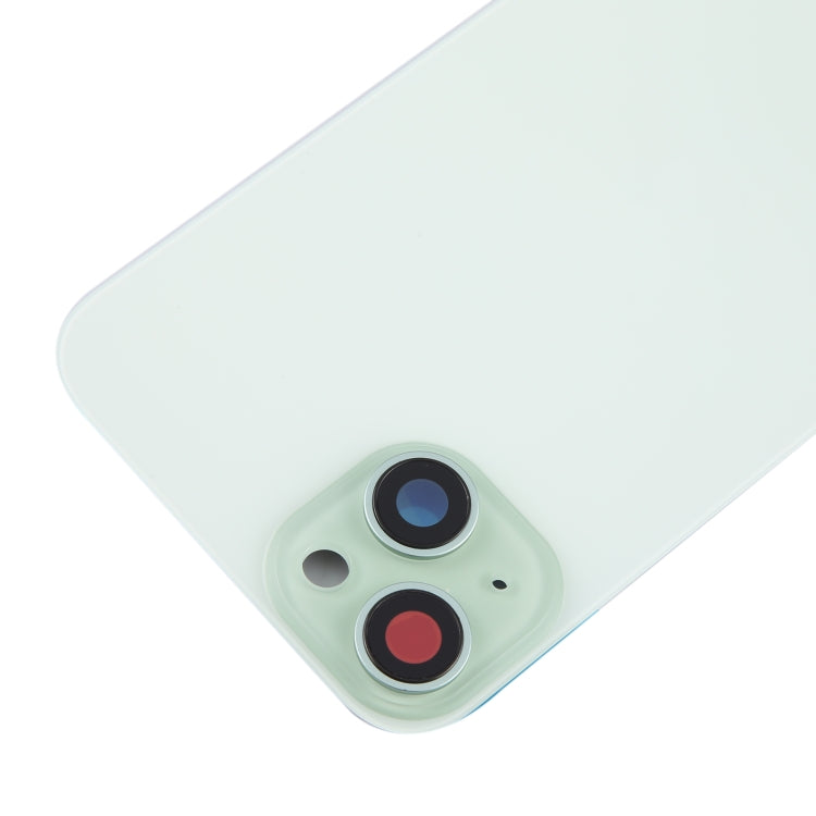 For iPhone 15 Plus Battery Back Cover with Camera Lens Frame + MagSafe Magnet