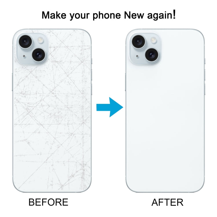 For iPhone 15 Plus Battery Back Cover with Camera Lens Frame + MagSafe Magnet