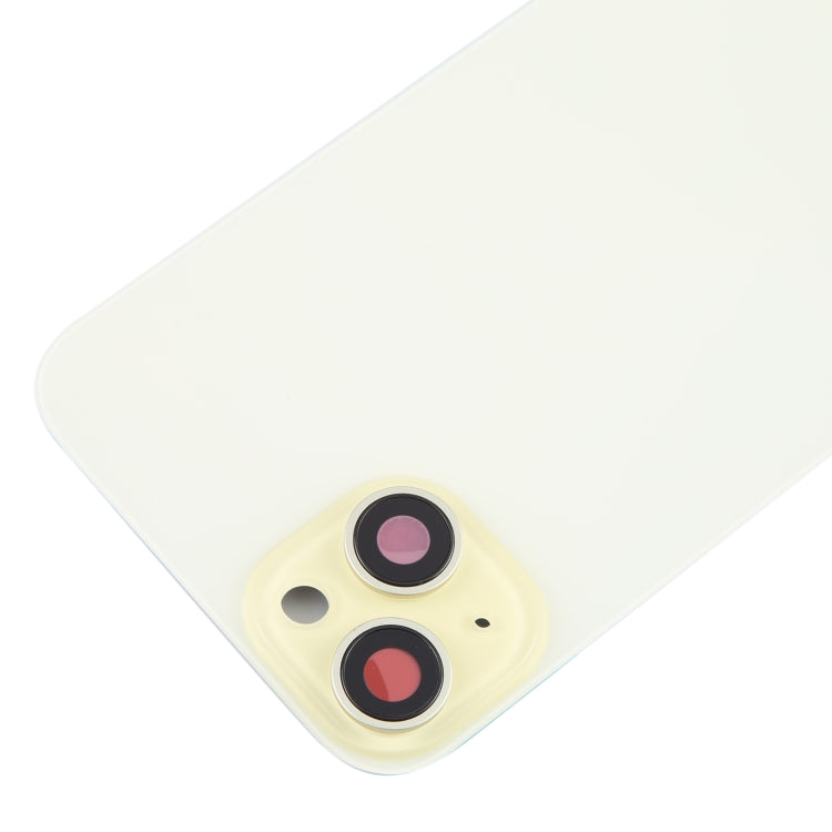 For iPhone 15 Plus Battery Back Cover with Camera Lens Frame + MagSafe Magnet