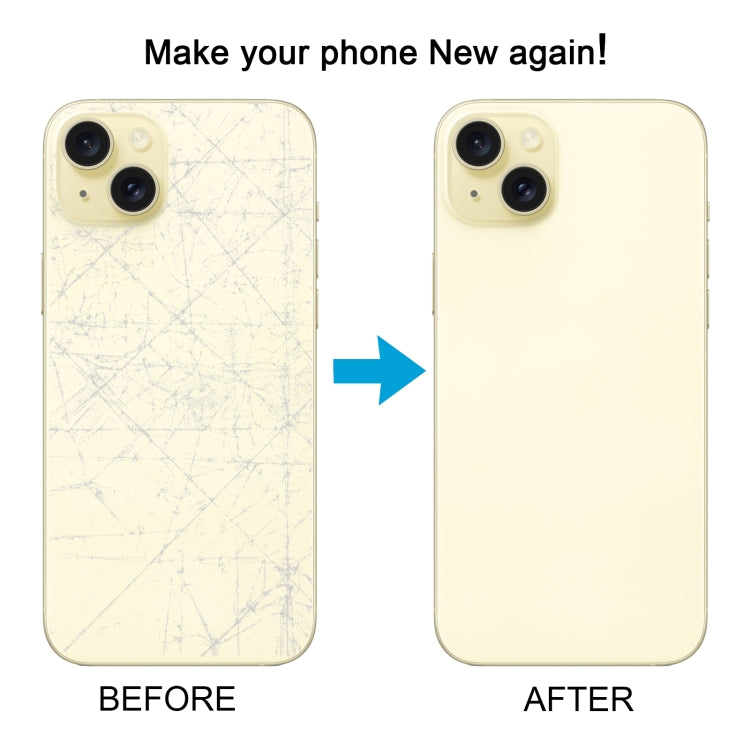 For iPhone 15 Plus Battery Back Cover with Camera Lens Frame + MagSafe Magnet