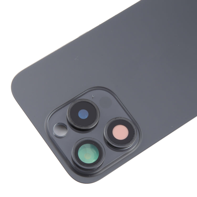 For iPhone 15 Pro Battery Back Cover with Camera Lens Frame + MagSafe Magnet
