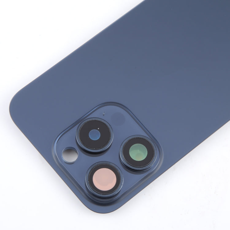 For iPhone 15 Pro Battery Back Cover with Camera Lens Frame + MagSafe Magnet
