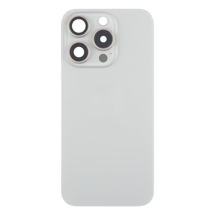 For iPhone 15 Pro Battery Back Cover with Camera Lens Frame + MagSafe Magnet