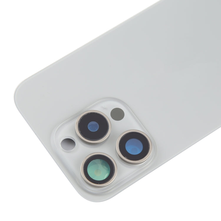 For iPhone 15 Pro Battery Back Cover with Camera Lens Frame + MagSafe Magnet