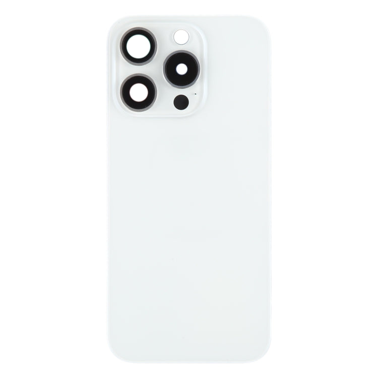 For iPhone 15 Pro Battery Back Cover with Camera Lens Frame + MagSafe Magnet